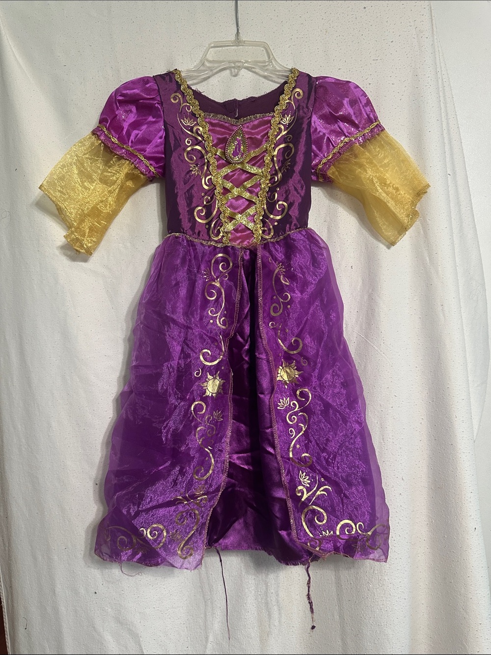 Purple and Gold Princess Kids Costume Dress